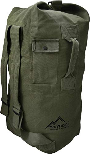 normani Seesack aus reißfestem Canvas-Material mit Doppelgurt und Metallverschluss - 100% Baumwolle Farbe Olive Größe 30 Liter normani Seesack aus reißfestem Canvas-Material mit Doppelgurt und Metallverschluss - 100% Baumwolle Farbe Olive Größe 30 Liter von normani
