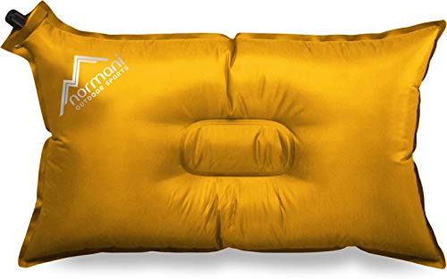 normani Selbstaufblasbares Kissen Outdoor Thermokissen Camping QuickFit Farbe Orange von normani