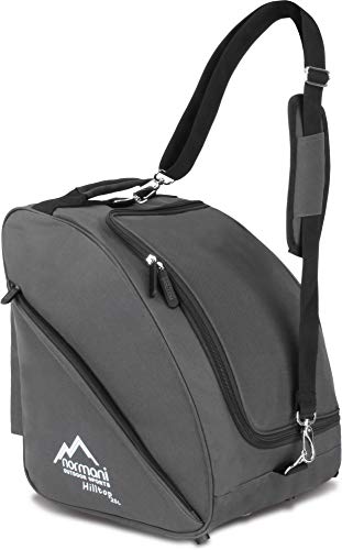 normani Skischuhtasche - Tasche für Skistiefel, 3 Equipmentseitentaschen und mit integriertem Adressfeld und gepolstertem Schultergurt Farbe Anthrazit normani Skischuhtasche - Tasche für Skistiefel, 3 Equipmentseitentaschen und mit integriertem Adressfeld und gepolstertem Schultergurt Farbe Anthrazit von normani