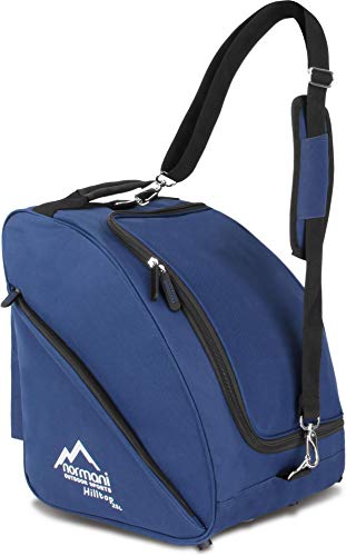 normani Skischuhtasche - Tasche für Skistiefel, 3 Equipmentseitentaschen und mit integriertem Adressfeld und gepolstertem Schultergurt Farbe Navy von normani