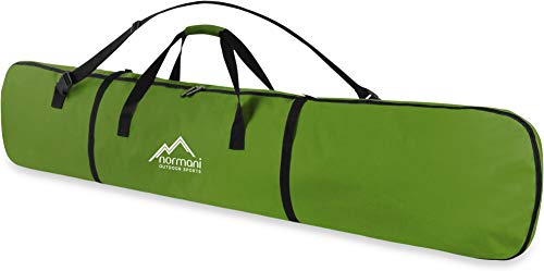 normani Snowboardtasche 166 cm - mit Tragegurt + Schultergurt, doppelter Polsterung, Adressfeld Farbe Limette von normani