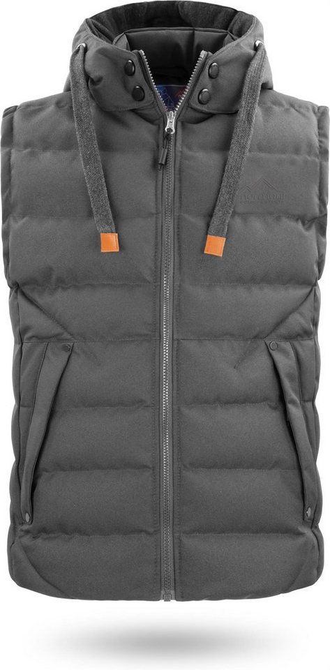 normani Steppweste Herren Winter-Steppweste Yuquot Wattierte Winterweste Bodywarmer Outdoor Weste mit Kapuze von normani