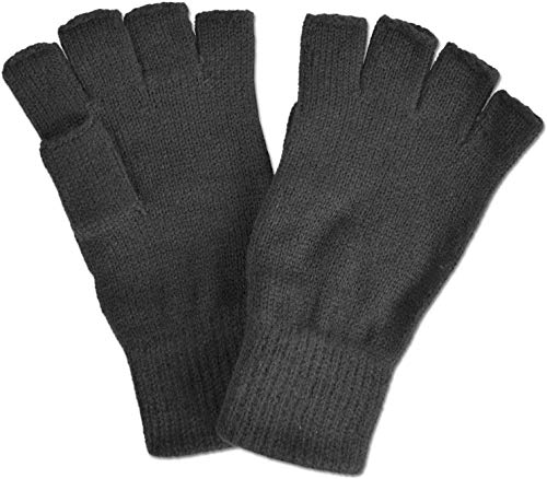 normani Strick Handschuhe ohne Finger in Schwarz Größe XL von normani