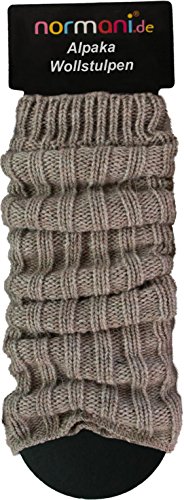 normani Strickstulpen mit weicher, Warmer Alpaka-Wolle Farbe Beige von normani