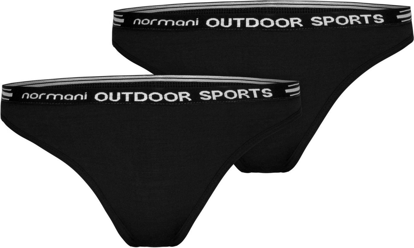 normani Tanga 2er Pack Damen Merino Tanga „Dubbo“ (1-St) Unterhose String Merinounterwäsche Sport Outdoor - 100% Bio-Merinowolle von normani
