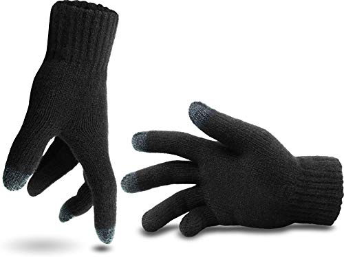 normani Touchscreen Winter Strickhandschuhe für Herren und Damen - geeignet für kapazative Touchscreens iPad, iPhone, Samsung Galaxy usw. Größe L/XL von normani