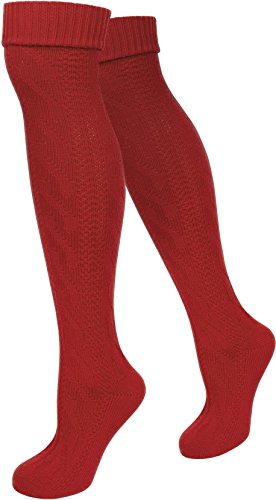 normani Trachtenkniestrümpfe Kniebundhosen Strümpfe auch in Übergröße Farbe Rot Größe 43/46 von normani