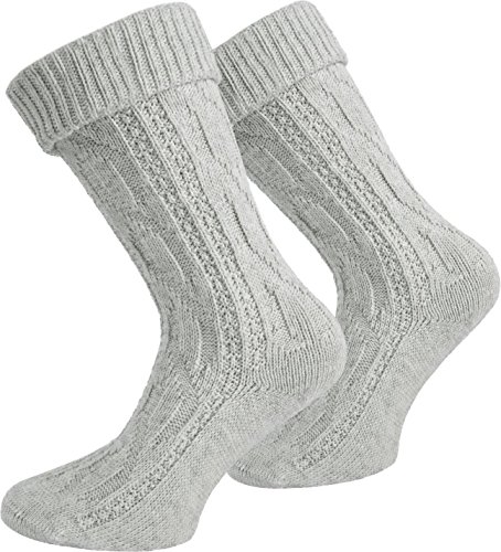 normani Trachtensocken aus atmungsaktiver Baumwolle mit Umschlag Farbe Silber Größe 47-50 normani Trachtensocken aus atmungsaktiver Baumwolle mit Umschlag Farbe Silber Größe 47-50 von normani