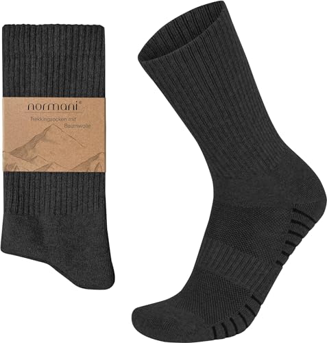normani 4 Paar Wandersocken Trekkingsocken Sportsocken Gepolsterte Wandersocken aus atmungsaktiver Baumwolle Laufsocken für Damen und Herren Gr. 35-50 Farbe Anthrazit Größe 39-42 normani 4 Paar Wandersocken Trekkingsocken Sportsocken Gepolsterte Wandersocken aus atmungsaktiver Baumwolle Laufsocken für Damen und Herren Gr. 35-50 Farbe Anthrazit Größe 39-42 von normani