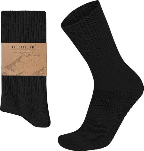 normani 4 Paar Wandersocken Trekkingsocken Sportsocken Gepolsterte Wandersocken aus atmungsaktiver Baumwolle Laufsocken für Damen und Herren Gr. 35-50 Farbe Schwarz Größe 39-42 normani 4 Paar Wandersocken Trekkingsocken Sportsocken Gepolsterte Wandersocken aus atmungsaktiver Baumwolle Laufsocken für Damen und Herren Gr. 35-50 Farbe Schwarz Größe 39-42 von normani