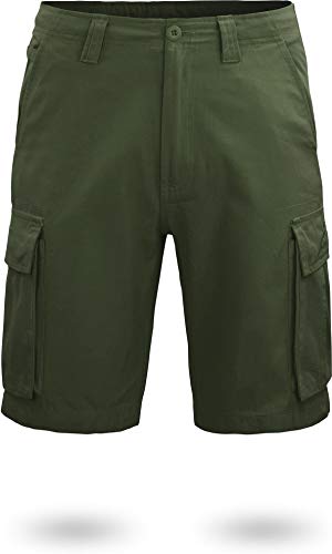 normani US BDU Bermuda Shorts Sport-Frezeithose mit Seitentaschen für Herren aus Bio-Baumwolle S-XXXXL Farbe Oliv Größe XL von normani