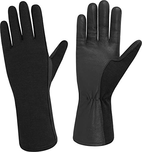normani US Herren Pilotenhandschuhe mit Hitzeschutz Farbe Schwarz Größe 11 von normani