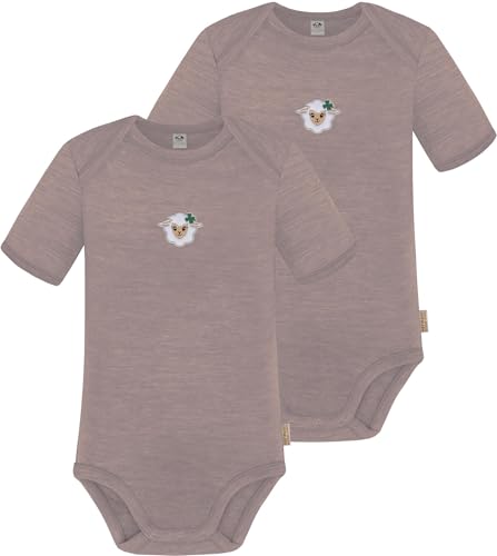normani Unisex 2er Pack Baby Merino Body Kurzarm Baby-Strampler Bodysuit aus 100% Merinowolle und Oeko-Tex Standard 100 Farbe Rosa Größe 98 normani Unisex 2er Pack Baby Merino Body Kurzarm Baby-Strampler Bodysuit aus 100% Merinowolle und Oeko-Tex Standard 100 Farbe Rosa Größe 98 von normani