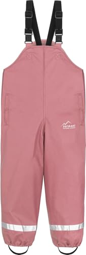 normani Unisex Kinder Regenhose mit Latzhose Regenlatzhose mit Hosenträgern - atmungsaktive Überziehhose - ungefütterte Buddelhose für Jungen und Mädchen - Wassersäule: 10.000 mm Farbe Rosa Größe 122 normani Unisex Kinder Regenhose mit Latzhose Regenlatzhose mit Hosenträgern - atmungsaktive Überziehhose - ungefütterte Buddelhose für Jungen und Mädchen - Wassersäule: 10.000 mm Farbe Rosa Größe 122 von normani
