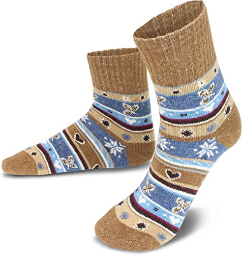 normani Warme Wintersocken für Mädchen und Damen - mit Seide Farbe Braun Größe 39-42 normani Warme Wintersocken für Mädchen und Damen - mit Seide Farbe Braun Größe 39-42 von normani