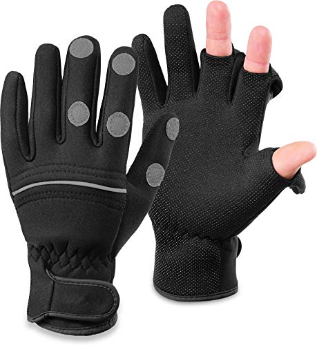 normani Wasser- und Winddichte Angel Handschuhe Winterhandschuhe Fishingsports Anglerhandschuhe 2,5 mm Titanium-Neopren Farbe Schwarz/Grau Größe XXL normani Wasser- und Winddichte Angel Handschuhe Winterhandschuhe Fishingsports Anglerhandschuhe 2,5 mm Titanium-Neopren Farbe Schwarz/Grau Größe XXL von normani