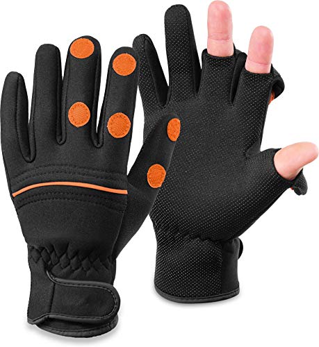 normani Wasser- und Winddichte Angel Handschuhe Winterhandschuhe Fishingsports Anglerhandschuhe 2,5 mm Titanium-Neopren Farbe Schwarz/Orange Größe XL normani Wasser- und Winddichte Angel Handschuhe Winterhandschuhe Fishingsports Anglerhandschuhe 2,5 mm Titanium-Neopren Farbe Schwarz/Orange Größe XL von normani