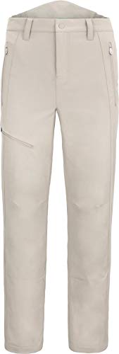 normani Winter Thermohose gefütterte Sotfshellhose mit Fleecefutter und Latz, Wind- und wasserdicht, 4 Reißverschlusstaschen Farbe Beige Größe L/52 von normani