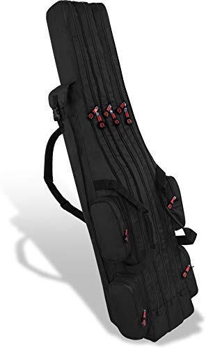 normani XXL Angel Tasche Futteral 190cm oder 210cm Rutentasche Anglerrucksack - 8 Taschen für 6 Ruten und Kescher Farbe Dunkelschwarz Größe 190 cm normani XXL Angel Tasche Futteral 190cm oder 210cm Rutentasche Anglerrucksack - 8 Taschen für 6 Ruten und Kescher Farbe Dunkelschwarz Größe 190 cm von normani