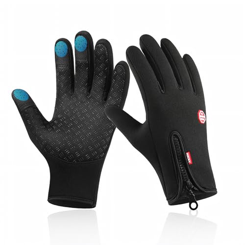 nutmanel Fahrradhandschuhe, Handschuhe Herren Winter Touchscreen Thermohandschuh rutschfeste Wasserabweisend Winterhandschuhe Fleece, für Männer Frauen zum Laufen, Radfahren, Klettern,Wandern,Fahren von nutmanel