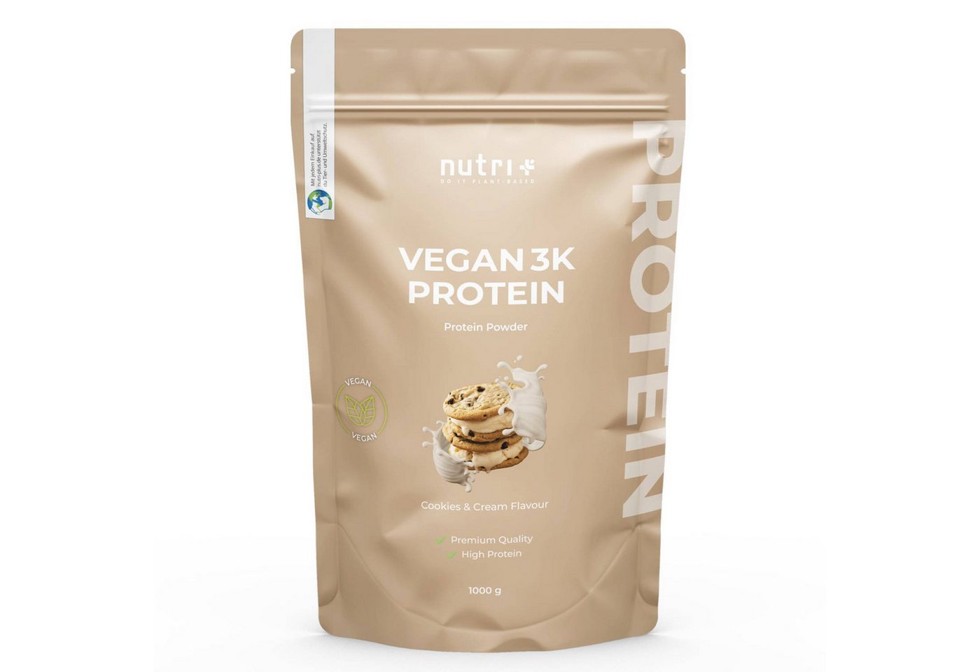 nutri+ Protein Pulver Vegan 3K Pulver, 1 er von nutri+