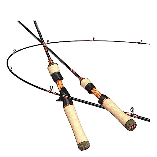Angelrute, Bait Finesse System Rotierende/auswerfende Angelrute aus Kohlefaser, 2 Stück, 1,53–1,8 m, 1–8 g, for Forellen-Angelrute, tragbare Angelrute(Rotating(1.68m-UL)) von nuwio