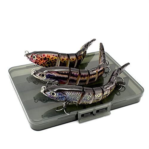 ODS Angelköder, lebensechter Schleierköder, Multi Jointed Swimbait Tackle Kit mit Angelhaken für Süßwasser, Salzwasser von ods lure