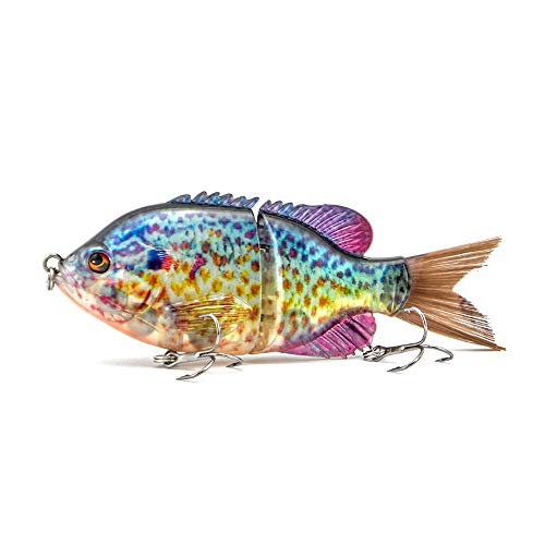 ODS Angelköder Bluegill Glider Bait schwimmende Wobbler Kunstköder mit 2 Drillingshaken zum Hecht Zander Forellen Barsch Raubfisch Angeln (B) von ods lure