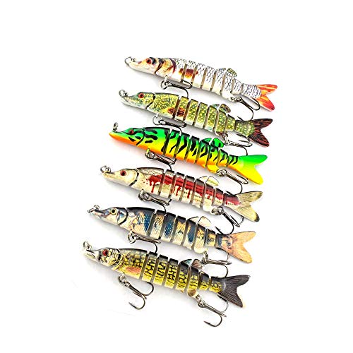 ODS Hechtköder Kunstköder Set 9cm Gelenkköder mit Angelhaken lebensechte Fischköder zum Angeln im Süß-und Salzwasser ODS Hechtköder Kunstköder Set 9cm Gelenkköder mit Angelhaken lebensechte Fischköder zum Angeln im Süß-und Salzwasser von ods lure