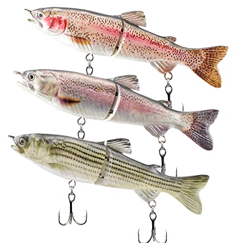 ods lure Fischköder Kit Schwimmköder mit Angelhaken Kunstköder für Forelle Seebarsch Laches (5'' Kit 1) von ods lure