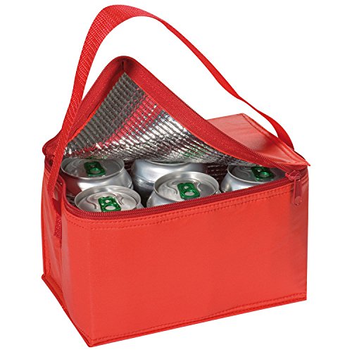 Kühltasche für 6 Dosen à 0,33l / Farbe: rot von ohne Markenname