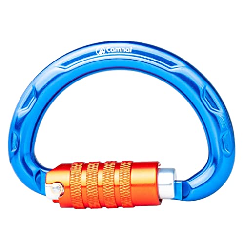 ohodhmnu 20 kN Outdoor-Kletterkarabiner, halbrund, automatische Verriegelung, Aluminium von ohodhmnu