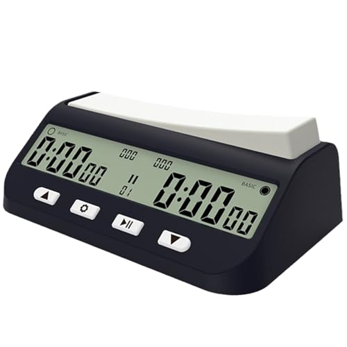 ohodhmnu Schachuhr Professionelles tragbares digitales Schachbrett Wettbewerb Count Up Count Down Schachspiel Elektronischer Alarm Timer von ohodhmnu