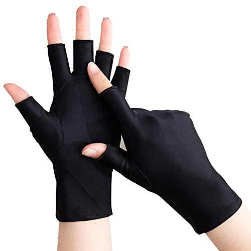 UV Shield Handschuh, Maniküre Handschuhe UV Shield Handschuhe, Nagel Pflege Handschuhe UV Schutz Handschuhe für Nagellack Nagel Kunst Trockner, Schwarz von okalabandee