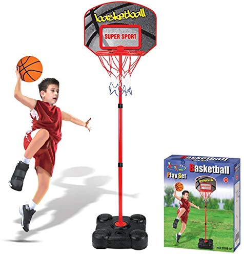 Basketball-Reifen und Rückwand, 109-141cm Kinder Sport-Ballspiele Höhenverstellbar Basketballstand-Reifen und Netz von okuya