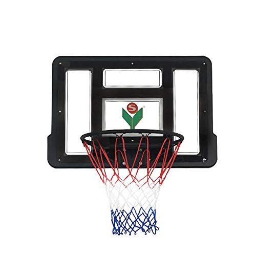 Basketballkorb Wand Befestigter Durable Backboard Hoop Kit for Kinder Indoor Outdoor Activity 86x58cm von okuya