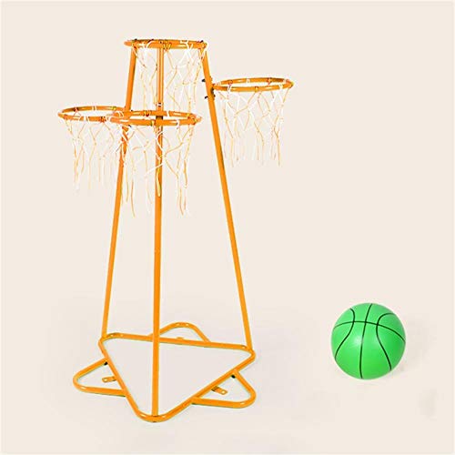 Basketballständer Mehrspieler Kinder Basketballständer Draussen Kind Schießspielzeug 140x70cm 5 Farben Optional(Yellow) von okuya