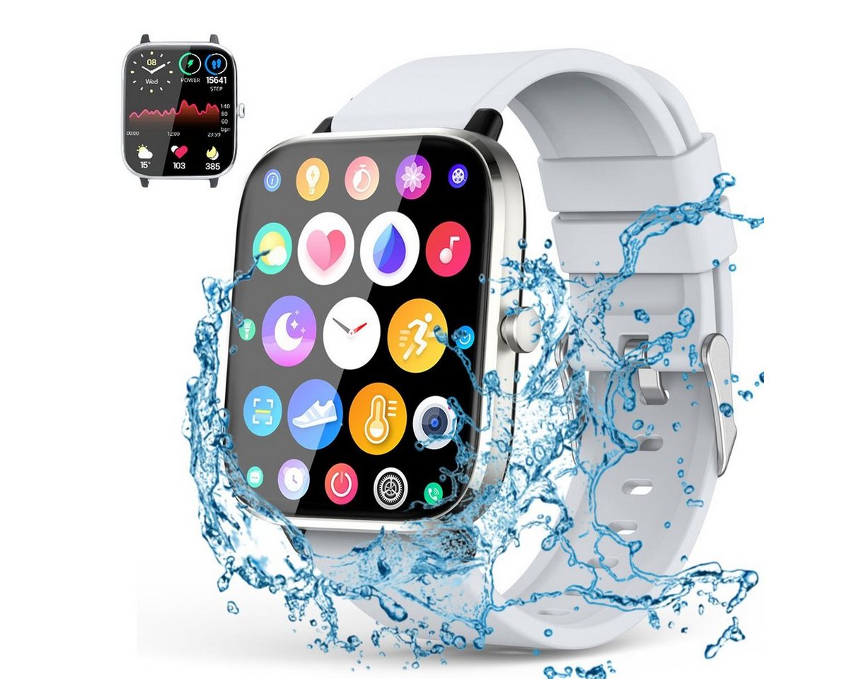 ombar SmartWatch Damen Herren mit Bluetooth Anrufe, 1.7" Voll Touch Screen Smartwatch (Fitnessuhr mit Telefonfunktion/WhatsApp Notiz,Smartwatch Fitness Tracker Uhr IP67 Wasserdicht,1.70" HD Voll Touchscreen Fitnessuhr Tracker mit Blutsauerstoff/Pulsmesser/Sportuhr/Schrittzähler/Schlafmonitor Aktivitätstracker usw für iOS/Android Uhren Watch cm/1.7 Zoll) ombar SmartWatch Damen Herren mit Bluetooth Anrufe, 1.7" Voll Touch Screen Smartwatch (Fitnessuhr mit Telefonfunktion/WhatsApp Notiz,Smartwatch Fitness Tracker Uhr IP67 Wasserdicht,1.70" HD Voll Touchscreen Fitnessuhr Tracker mit Blutsauerstoff/Pulsmesser/Sportuhr/Schrittzähler/Schlafmonitor Aktivitätstracker usw für iOS/Android Uhren Watch cm/1.7 Zoll) von ombar