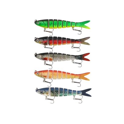 Mehrere Abschnitte Künstlicher Fischköder Fishhooks Jointed Swimbait Crankbait Fishing Realistic 3D Sinkende Schwimmköder von omiinitio