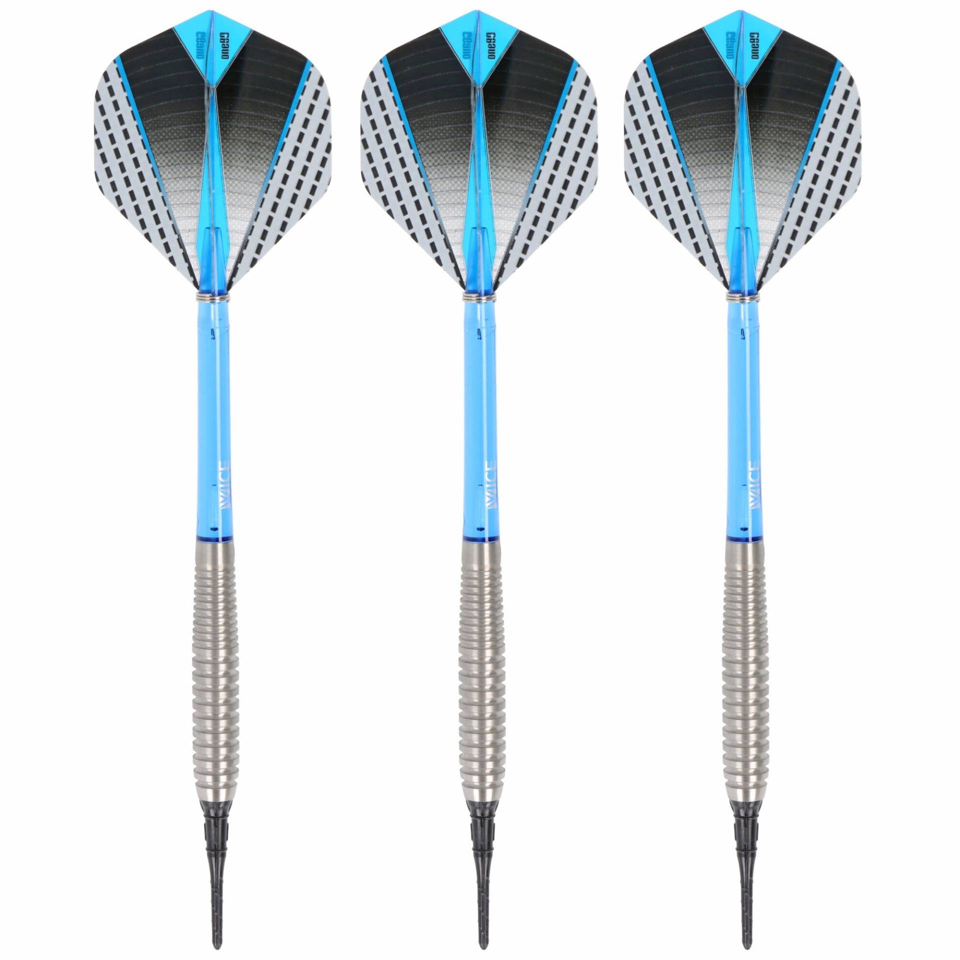 Strike Softdart, silber, hellblau, 80% Tungsten, 16 Gramm Strike Softdart, silber, hellblau, 80% Tungsten, 16 Gramm von one80