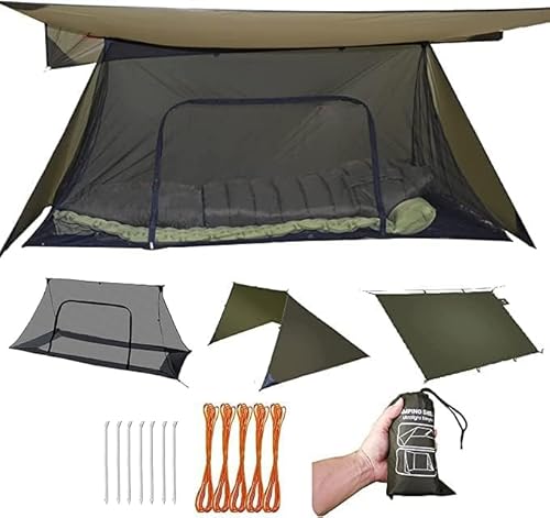 Onewind Shelter, Camping Tarp Set inkl. Notunterkunft, BugNet und Zelt Footprint, Ripstop Silnylon mit Silikon PU Beschichtung Survival Shelter Zelt für Camping, Wandern, Backpacking Onewind Shelter, Camping Tarp Set inkl. Notunterkunft, BugNet und Zelt Footprint, Ripstop Silnylon mit Silikon PU Beschichtung Survival Shelter Zelt für Camping, Wandern, Backpacking von onewind