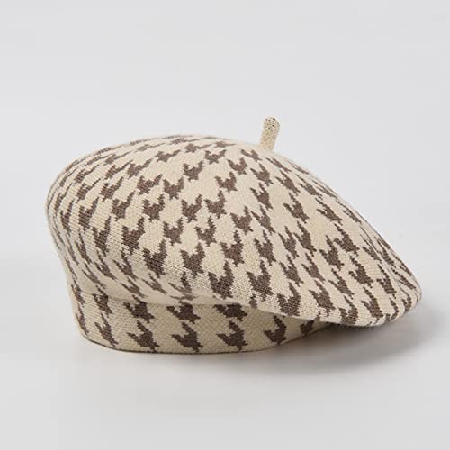 oonui Baskenmütze Damen Houndstooth Baskenmütze Für Frauen Retro Gestrickte Baskenmützen Plaid Schiebermützen Damen Winter Warme Mütze Pilzmützen,Beige,54-58Cm oonui Baskenmütze Damen Houndstooth Baskenmütze Für Frauen Retro Gestrickte Baskenmützen Plaid Schiebermützen Damen Winter Warme Mütze Pilzmützen,Beige,54-58Cm von oonui
