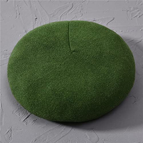 oonui Baskenmütze Damen Winter-Barett-Hut Für Frauen Flach Gestrickte Kaschmir-Hut-Kappen-Herbst-Dame Kaschmir-Frauen-Kappen-Frauen-Ballonjungen-Baskenmützen,Grün,54~58Cm oonui Baskenmütze Damen Winter-Barett-Hut Für Frauen Flach Gestrickte Kaschmir-Hut-Kappen-Herbst-Dame Kaschmir-Frauen-Kappen-Frauen-Ballonjungen-Baskenmützen,Grün,54~58Cm von oonui