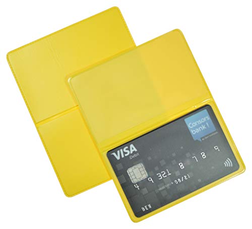 orgaexpert EC Kartenhülle Mappe Gelb für 2 Karten 119x94mm Ausweisetui Visitenkartenetui Mäppchen Schutzhülle Bus-Bahnticket Impfkarte orgaexpert EC Kartenhülle Mappe Gelb für 2 Karten 119x94mm Ausweisetui Visitenkartenetui Mäppchen Schutzhülle Bus-Bahnticket Impfkarte von orgaexpert