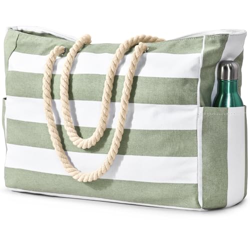 oscaurt Strandtasche Canvas Tote Bag Shopper Tasche Damen Handtasche Groß Umhängetasche Geschenke für Frauen Einkaufstasche Sporttasche Stoffbeutel Beach Bag von oscaurt