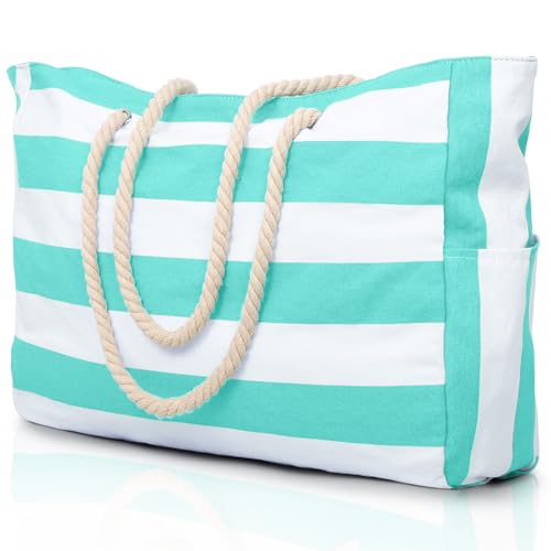 oscaurt Strandtasche XXL Familie Tote Bag Shopper Tasche Damen Badetasche Damen Handtasche Faltbare Saunatasche Beach Bag mit Reißverschluss Weekender Umhängetasche oscaurt Strandtasche XXL Familie Tote Bag Shopper Tasche Damen Badetasche Damen Handtasche Faltbare Saunatasche Beach Bag mit Reißverschluss Weekender Umhängetasche von oscaurt
