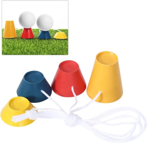 Golf Tees, 4 Stück Tee Golf,Golf Tees Kunststoff,Jumbo Gummi Golf Tees,Golf Tee,Tees Für Indoor Outdoor Übungsmatte Sport,Kunststoff Golf Tees Indoor Outdoor Training - 4 Verschiedene Höhen Golf Tee von pcsfoe