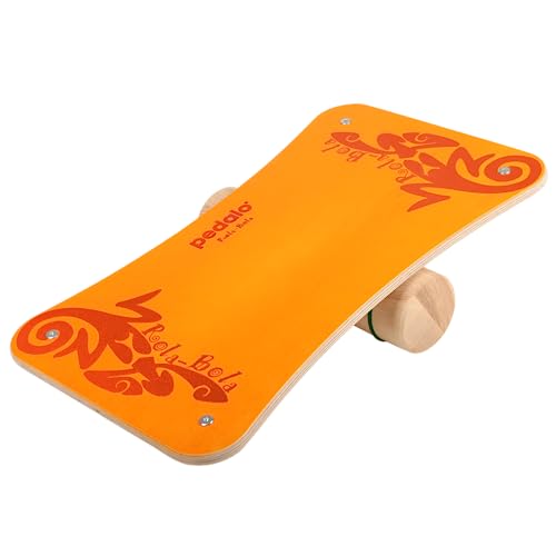 Pedalo® Rola-Bola Fun I Gleichgewichtstrainer I Balanceboard I Koordination I Balancierbrett I Fun-Sport I Surfboard I Skateboard I Freestyle (orange) von pedalo