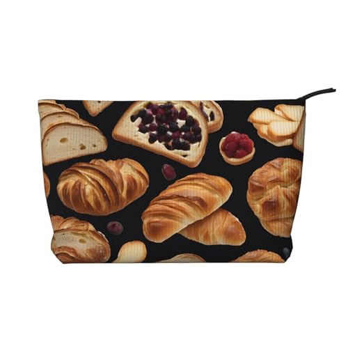 Cord-Make-up-Tasche mit Reißverschluss, Kulturbeutel, Kosmetiktasche, Reise-/Strand-Essentials, Geschenk für Sie – Käse-Sandwiches von peiyeety