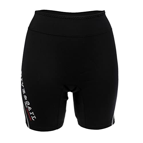 Perfeclan Herren Damen Badehose 1.5mm Neopren Hosen Kurze Neoprenshort Paddelhose, Grau, Männer L von Perfeclan